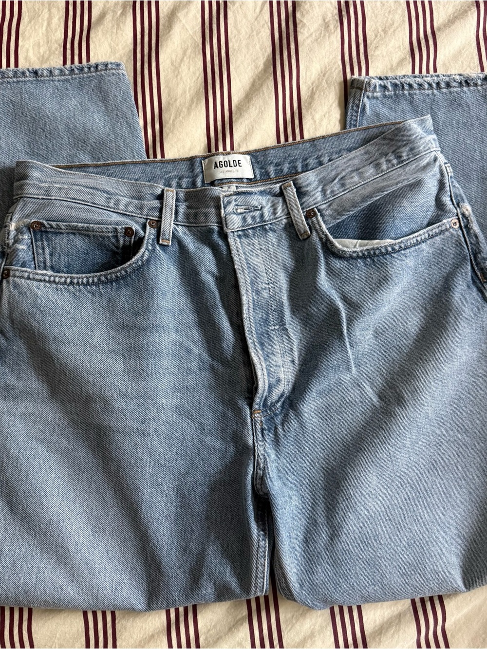 Agolpe 90’s Crop Mid Rise Loose Straight Jeans - Picture 2 of 3